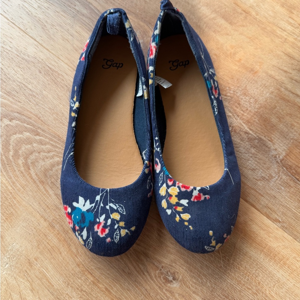 Girls Floral Ballet Flats Slip on Shoes